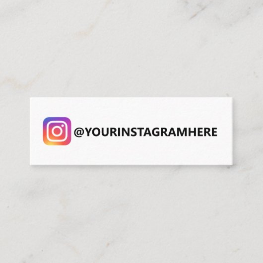 EENVOUDIGE INSTAGRAM MINI VISITEKAARTJE (Voorkant)