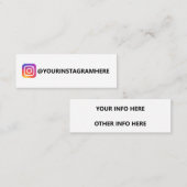 EENVOUDIGE INSTAGRAM MINI VISITEKAARTJE (Voorkant / Achterkant)