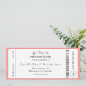 Eenvoudige instapkaart Opslaan Datum uitnodiging (Staand voorkant)