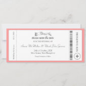 Eenvoudige instapkaart Opslaan Datum uitnodiging (Voorkant)