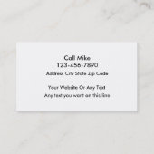 Eenvoudige interne inspectie visitekaartje (Achterkant)