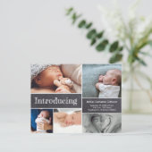 Eenvoudige introducerende meervoudige foto's van h aankondigingskaart (Staand voorkant)