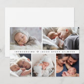 Eenvoudige introductie van Baby fotocollage dank u Feestdagenkaart (Voorkant / Achterkant)