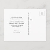 Eenvoudige introductie van de jongen van de Twinde Aankondigingskaart (Achterkant)