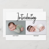 Eenvoudige introductie van het script Twins boy en (Voorkant / Achterkant)