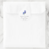Eenvoudige Iris-herdenking Ronde Sticker (Tas)