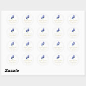 Eenvoudige Iris-herdenking Ronde Sticker (Vel)