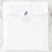 Eenvoudige Iris-herdenking Ronde Sticker (Tas)