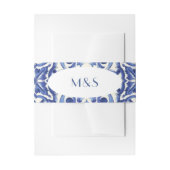 eenvoudige Italiaanse blauwe uitnodiging tailleban Uitnodigingen Wikkel (Voorkant Voorbeeld)