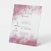 Eenvoudige items in het menu Lijst van het huwelij Reclamebord Met Voetstuk (Voorkant)