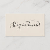 Eenvoudige, "I've Moved" crème Visitekaartje (Achterkant)