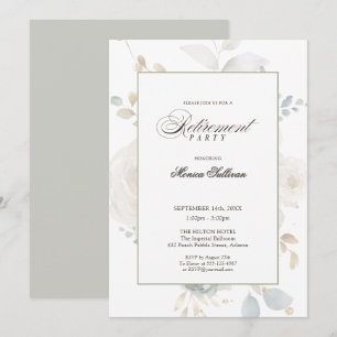 Eenvoudige Ivoor Kleur Rozen Elegant Bloemstuk Pen Kaart