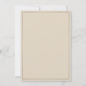 Eenvoudige ivoor roze bloemenpaar foto Bruiloft Kaart (Achterkant)