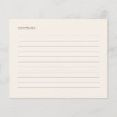 Eenvoudige Ivory Cream Gepersonaliseerde Recept Ka (Achterkant)