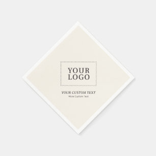 Eenvoudige Ivory Custom Business Logo Promotionele Servet