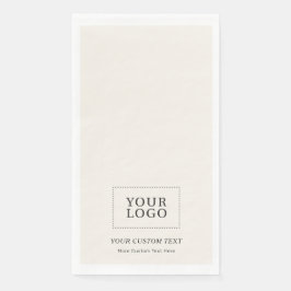 Eenvoudige Ivory Grey Custom Business Logo Promoti Servet
