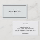 Eenvoudige Ivory Grijs Classic Professional Visitekaartje (Voorkant / Achterkant)