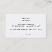 Eenvoudige Ivory Grijs Classic Professional Visitekaartje (Achterkant)