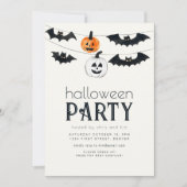 Eenvoudige Jack of Lantern Halloween Party Uitnodi Kaart (Voorkant)