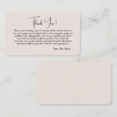 Eenvoudige Japanse kersenbloesem bedankkaart Informatiekaartje (Voorkant / Achterkant)