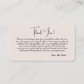 Eenvoudige Japanse kersenbloesem bedankkaart Informatiekaartje (Voorkant)