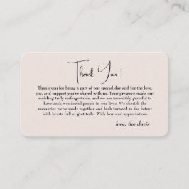 Eenvoudige Japanse kersenbloesem bedankkaart Informatiekaartje