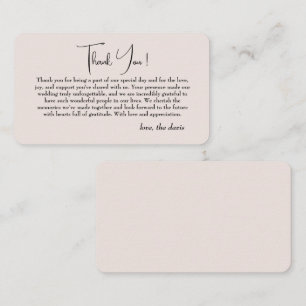 Eenvoudige Japanse kersenbloesem bedankkaart Informatiekaartje