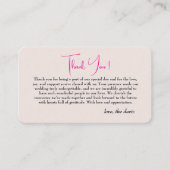 Eenvoudige Japanse kersenbloesem bedankkaart Informatiekaartje (Voorkant)