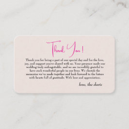 Eenvoudige Japanse kersenbloesem bedankkaart Informatiekaartje