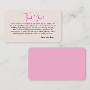 Eenvoudige Japanse kersenbloesem bedankkaart Informatiekaartje