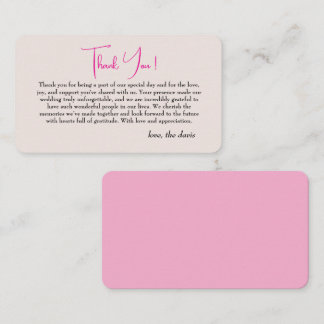 Eenvoudige Japanse kersenbloesem bedankkaart Informatiekaartje