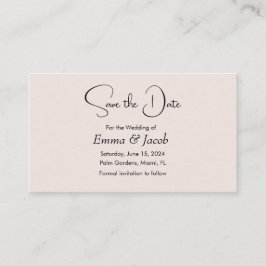 Eenvoudige Japanse kersenbloesem Bewaar de datumka Informatiekaartje