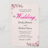 Eenvoudige Japanse kersenbloesem bruiloft (Voorkant / Achterkant)