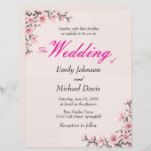 Eenvoudige Japanse kersenbloesem bruiloft (Voorkant / Achterkant)