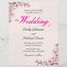 Eenvoudige Japanse kersenbloesem bruiloft