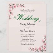 Eenvoudige Japanse kersenbloesem bruiloft (Voorkant / Achterkant)