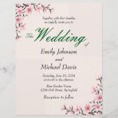 Eenvoudige Japanse kersenbloesem bruiloft (Voorkant)