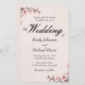 Eenvoudige Japanse kersenbloesem bruiloft (Voorkant / Achterkant)