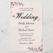 Eenvoudige Japanse kersenbloesem bruiloft (Voorkant)