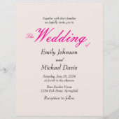 Eenvoudige Japanse kersenbloesem kleur bruiloft (Voorkant)