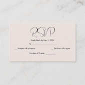 Eenvoudige Japanse kersenbloesem RSVP-kaart Informatiekaartje (Voorkant)