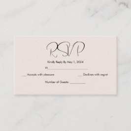 Eenvoudige Japanse kersenbloesem RSVP-kaart Informatiekaartje