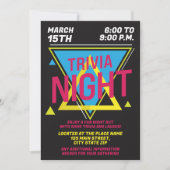 Eenvoudige jaren 90 Kleur  Trivia Nacht Kaart (Voorkant)