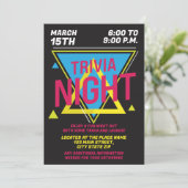 Eenvoudige jaren 90 Kleur  Trivia Nacht Kaart (Staand voorkant)