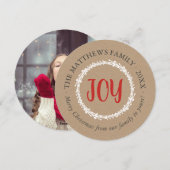 Eenvoudige Joy Circle vakantie fotokaart Feestdagenkaart (Voorkant / Achterkant)