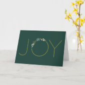 Eenvoudige Joy Holiday Greeting Card Kaart (Gele Bloem)