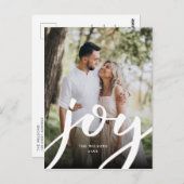 Eenvoudige Joy-kerstfoto Briefkaart (Voorkant / Achterkant)