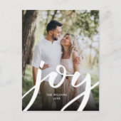Eenvoudige Joy-kerstfoto Briefkaart (Voorkant)