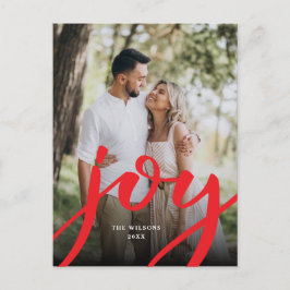 Eenvoudige Joy-kerstfoto Briefkaart