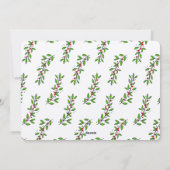 Eenvoudige Joy Krans Kraft Papier Kerstfoto Feestdagenkaart (Achterkant)